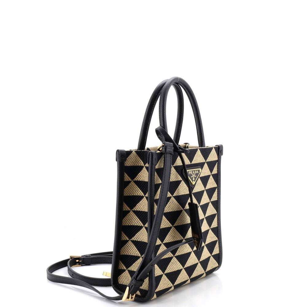 Prada Symbole Shopper Tote Jacquard #201032P24B - Picture 2 of 6